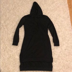High Low Hooded Sweatshirt Dress